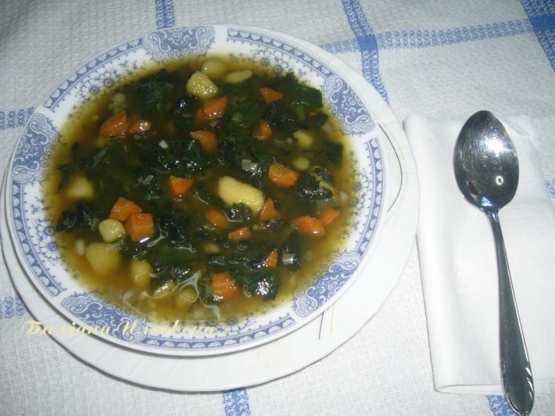 Чорба со коприви, компир и морков(посно, без масло)