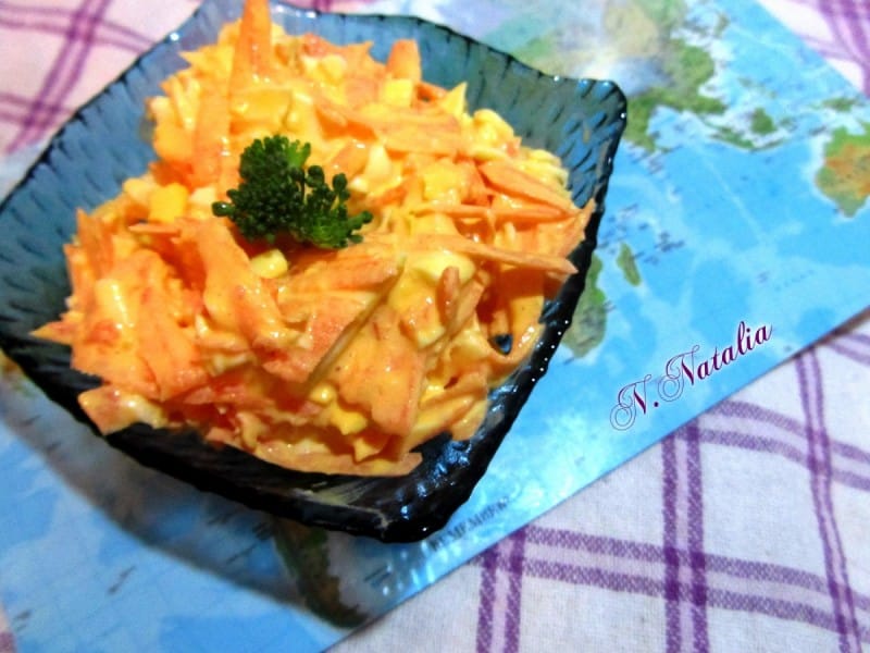 Салата од моркови и јајца