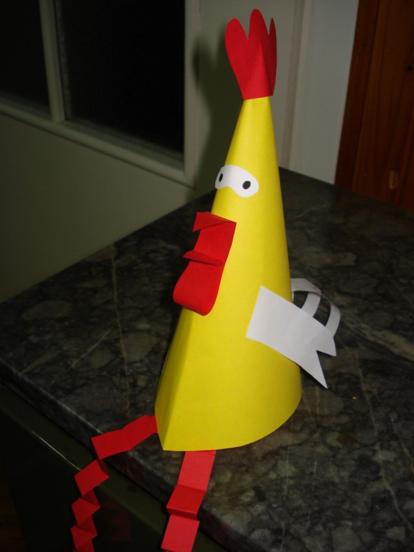 Велигденска хартиена кокошка