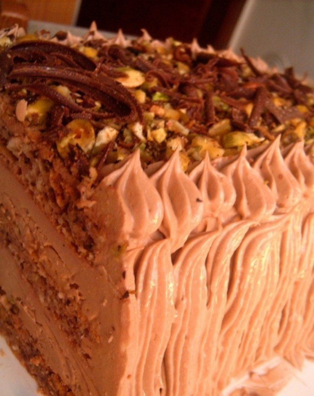 Чоколадна торта со фстаци