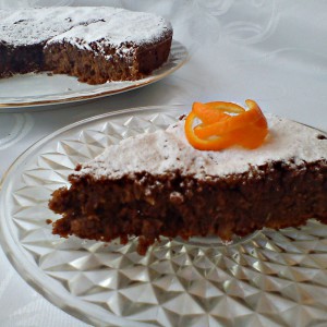 Чоколадна торта со портокал (без брашно)