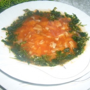 Посна чорба со печурки и домати (без масло)