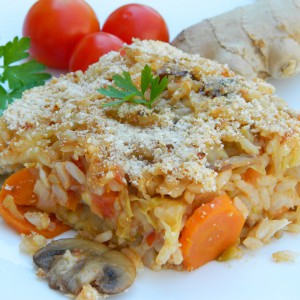 Ориз со зеленчук и соја сос