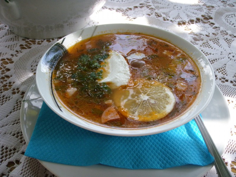 Руска супа солјанка
