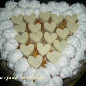 Бело срце со колачиња