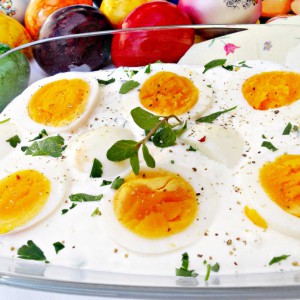 Варени јајца во сос