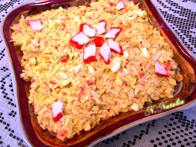 Сурими салата со ориз