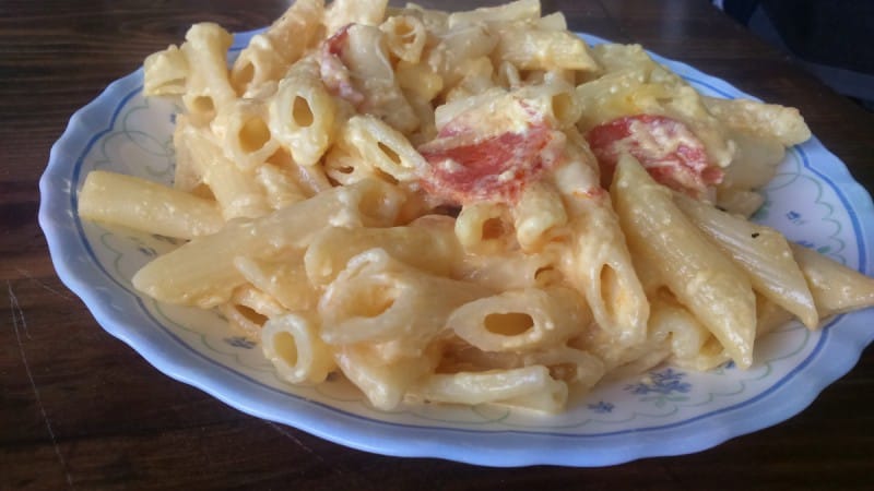 Печени макарони со кулен и павлака