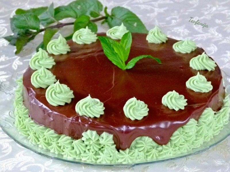 Ментол чоколадна торта - Аfter eight cake