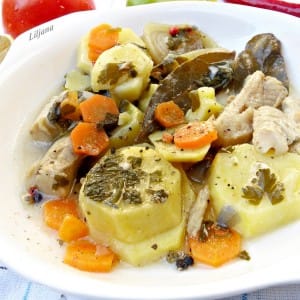 Ослич со компир (посно)