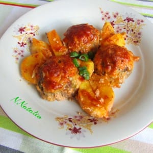 Печени ќофтиња со компири