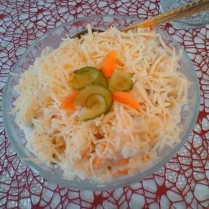 Салата со стек и макарони