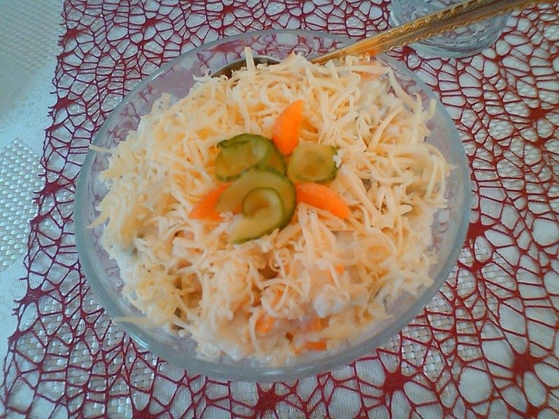 Салата со стек и макарони