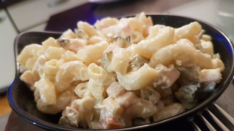 Крем салата со макарони