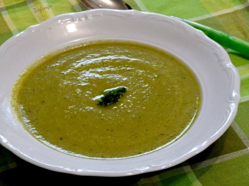 Крем супа со мешан зеленчук (посно, без масло)