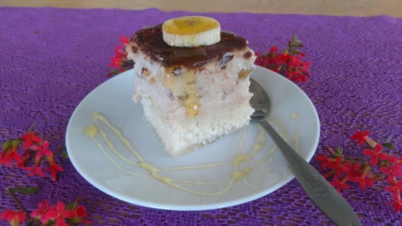 Колач со кокос и банани (посно, без брашно)