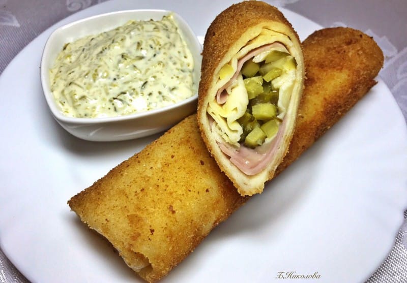 Солени похувани палачинки