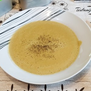 Супа со печурки и просо (подготвена во Мултифреш вакум блендер)