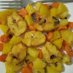 Печен Ослич со зеленчук (Посно)