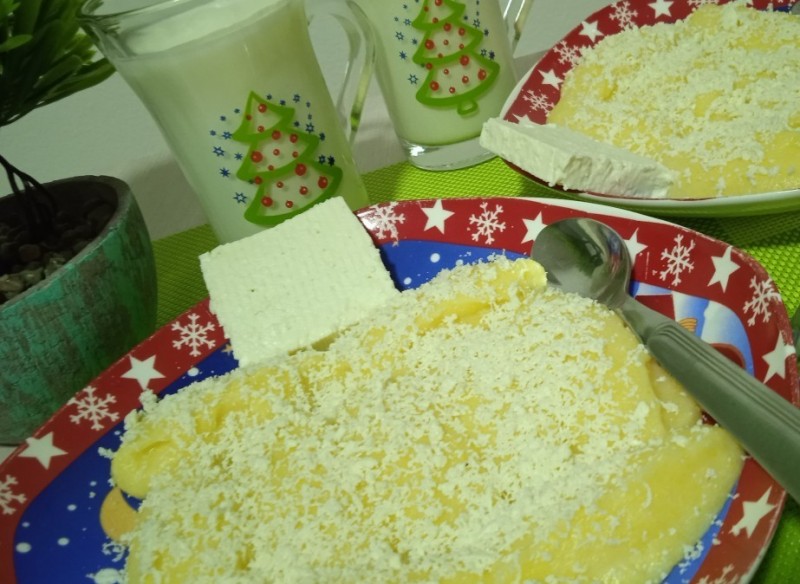 Палента(качамак) со зденки и сирење