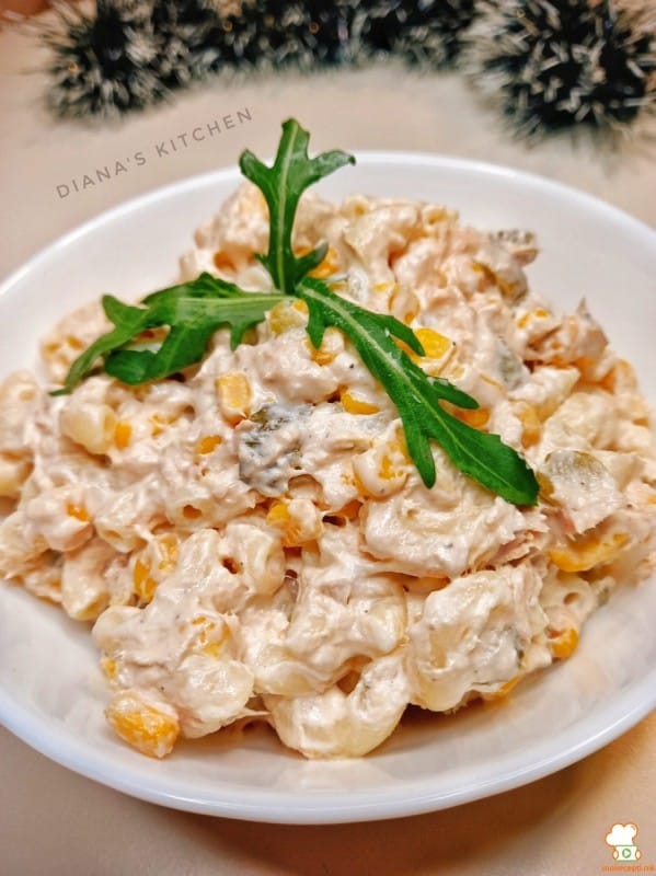 Крем салата со макарони и туна - Moirecepti