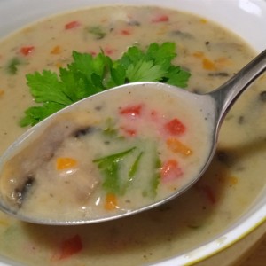 Крем супа (со зеленчук и печурки)