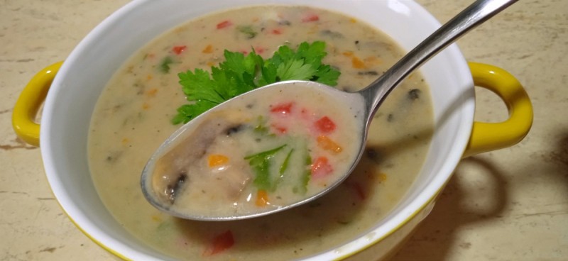 Крем супа (со зеленчук и печурки)