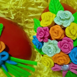 Велигденски декоративни јајца (со букетчиња)